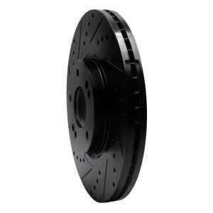 Kia Sedona Brake Rotor (1) - Front Left - R1 Concepts - Drilled & Slotted - Black - `15-`21